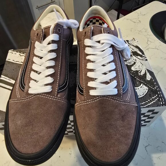 VANS SKATE OLD SKOOL BROWN men's sneakers VN0A5FCBTUP Size 11 Shoes NEW - Picture 4 of 10